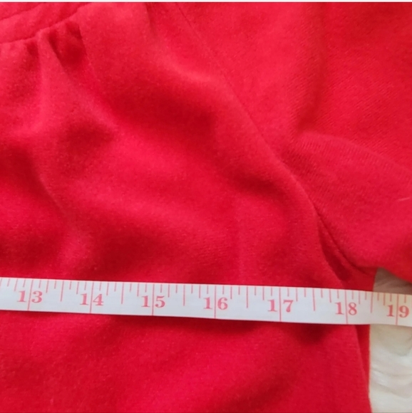 VTG Belle Fleur VELOUR Robe Housecoat Nightgown Size Small Red Snap Buttons. - Picture 8 of 12